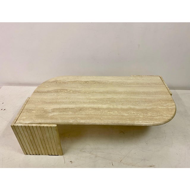 Eye Shaped Travertine Coffee Table, 1970s For Sale - Image 15 of 18