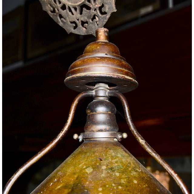 I. P. Frink Stained Glass Hanging Light Fixtures For Sale In Nashville - Image 6 of 13