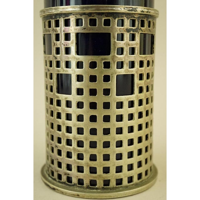 Art Deco Porcelain pen holder vase with silver metal stand EPS by Josef Hoffmann. Early 1900s - Austria For Sale - Image 10 of 18