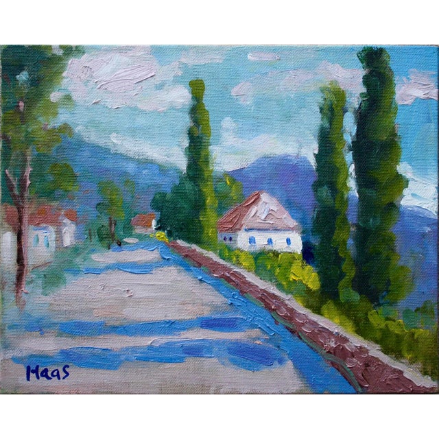 Lake Como, Italy Contemporary Landscape Oil Painting For Sale
