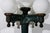 Early 20th Century 1910/20's Vintage Massive Cast Iron & Milk Glass Exterior Wall Sconces - A Pair For Sale - Image 5 of 11