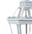 A Vintage-Style Venetian Chandelier in White and Blue Tones, Featuring Three Lamps. For Sale In New York - Image 6 of 12