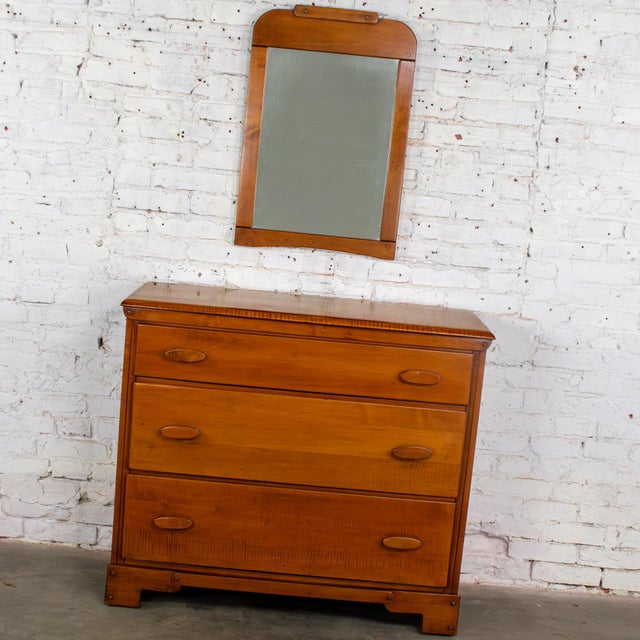 Handsome vintage 1930s to 1950s Transitional, Art Deco, Mid-Century Modern, and Modern Farmhouse Gentleman’s chest...