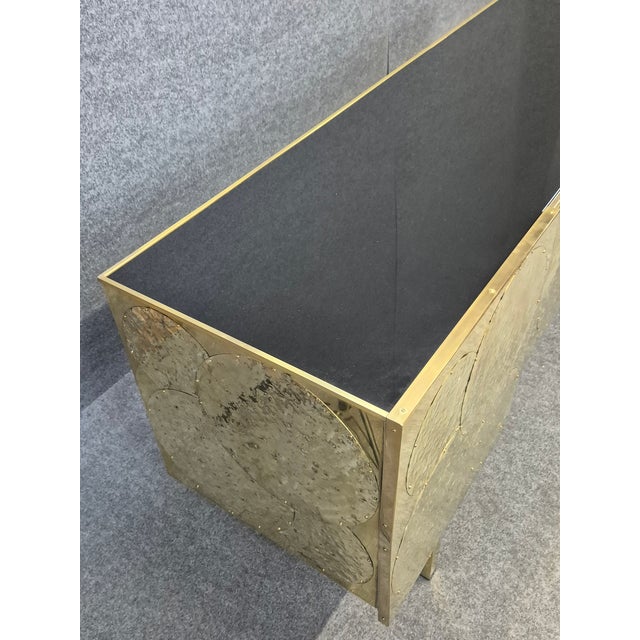 Brutalist Brass Sideboard Made in Italy For Sale - Image 3 of 6