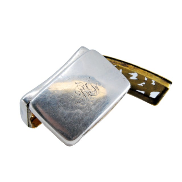 George III Curved Silver and Gold Vinaigrette Box For Sale - Image 11 of 11