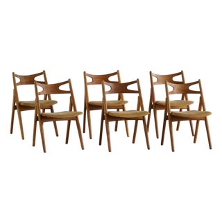 Danish CH29 Dining Chairs attributed to Hans J. Wegner for Carl Hansen & Son, 1951, Set of 6 For Sale