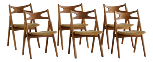 Danish CH29 Dining Chairs attributed to Hans J. Wegner for Carl Hansen & Son, 1951, Set of 6