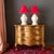 White Ceramic Ginger Jar Table Lamps With Red Pagoda Shades | Set of Two For Sale - Image 10 of 11