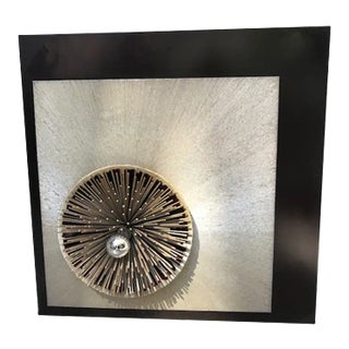 Italian Aluminum and Ebony Radiate Sconce by Otello Ciulinni for Viareggo, 1970s For Sale