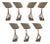 French Art Nouveau Cast Aluminum Music Book Stands in Gaudi Style, Set of 7 For Sale