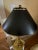 1980s Vintage Hollywood Regency Faux Bamboo Polished Brass Table Lamp With Black Tole Shade | Stiffel Style | 32” For Sale - Image 5 of 7
