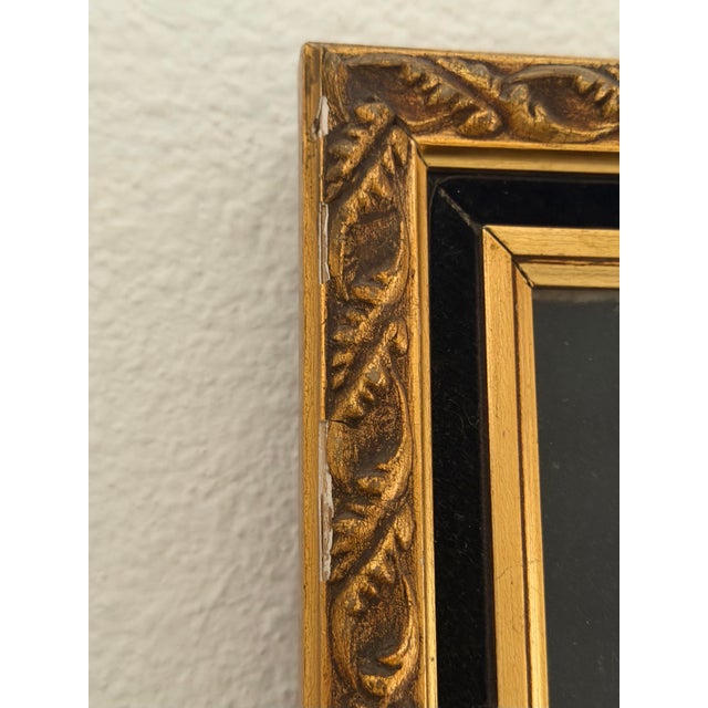 1970s Vintage English Tudor Lady Verney Brass Rubbing, 1547, Ornate Gilt Frame For Sale - Image 5 of 8