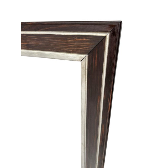 1930s Art Deco Large Macassar Ebony Picture Frame, 1930s For Sale - Image 5 of 9