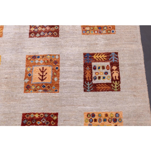 Early 21st Century Contemporary Gabbeh Rug 3'11'' X 6'3'' For Sale - Image 5 of 10