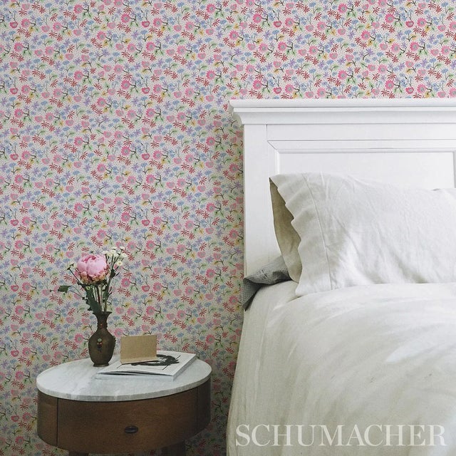 Not Yet Made - Made To Order Sample - Schumacher x Happy Menocal Calico Wallpaper In Sprezzatura For Sale - Image 5 of 6