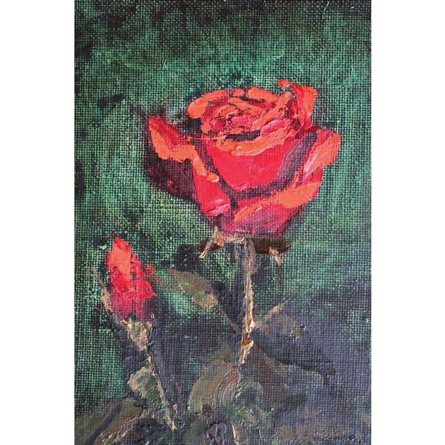 Uldis Zemzaris, Rose, 1991, Oil on Cardboard For Sale - Image 6 of 7