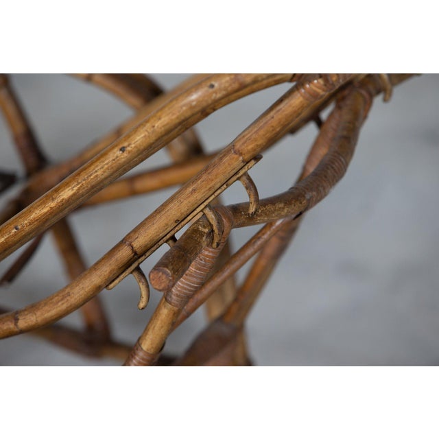 Mid-Century English Bamboo Reclining Armchair, 1950s For Sale - Image 9 of 14