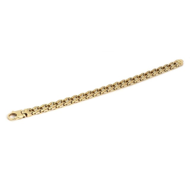Contemporary Mid 20th Century 14k Two-Tone Double Sided Gold Link Bracelet For Sale - Image 3 of 5