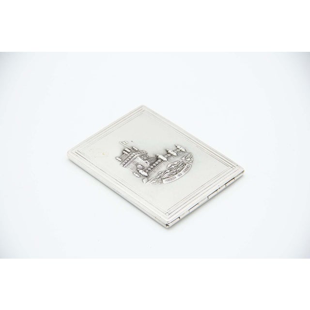 Rectangular Silver Cigarette Case with Belém Tower Reliefs For Sale - Image 3 of 4