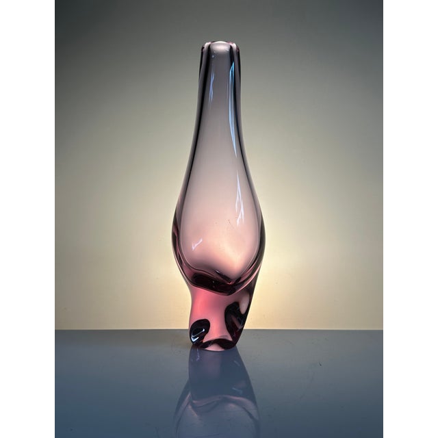 Bohemian Alexandrite Glass Art Vase attributed to Miroslav Klinger for Železný Brod ZBS, Czechoslovakia, 1950s For Sale - Image 13 of 13