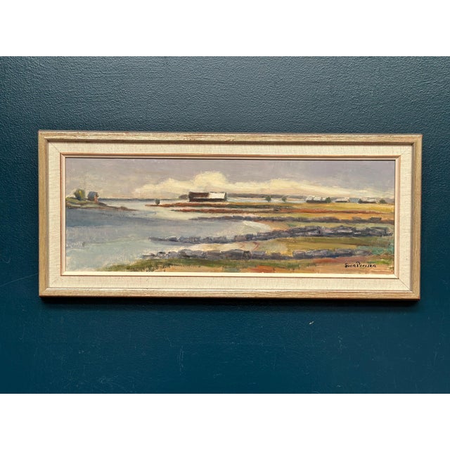 Sven Persson, Hut on the Coast, 1960s, Oil on Canvas, Framed For Sale - Image 14 of 14