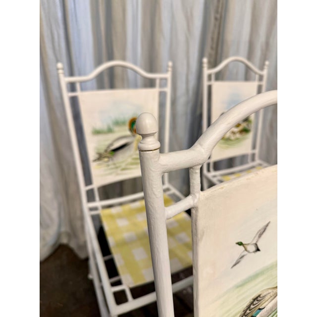 Duck Hand Painted Chairs Set/4 For Sale In Miami - Image 6 of 12