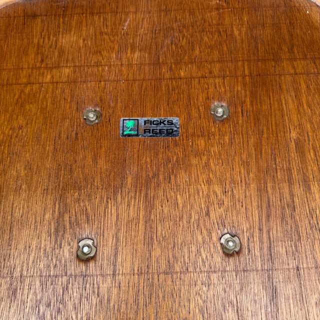 1970s Ficks Reed Mid Century Modern Bamboo / Rattan Swivel Dinette Chairs - A Pair For Sale - Image 12 of 18