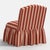 Spritely Home Ashburn Ruffle Slipper Chair in Canopy Stripe Tonal Blush For Sale In Chicago - Image 6 of 6