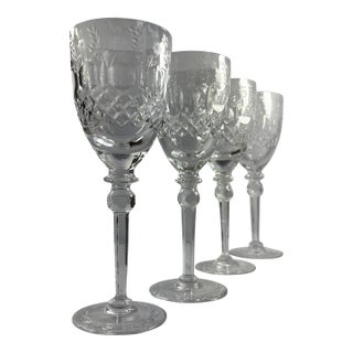 Vintage Rogaska Gallia Crystal Water Goblets- Set of 4 For Sale