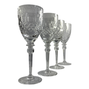 Vintage Rogaska Gallia Crystal Water Goblets- Set of 4