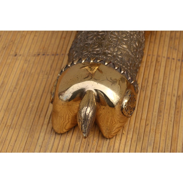 Metal Vintages Pair of Brass Antelope/Deer For Sale - Image 7 of 12