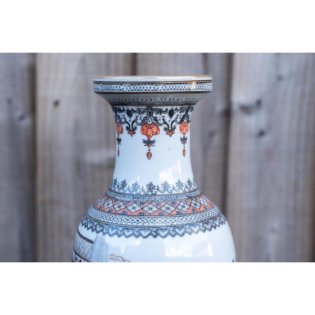 20th Century Chinese Famille Rose Grisaille & Iron Red Porcelain Vase For Sale - Image 18 of 18