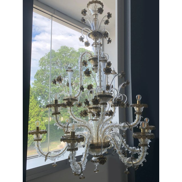 Contemporary Ca' Rezzonico Floral Murano Glass Chandelier For Sale - Image 12 of 13