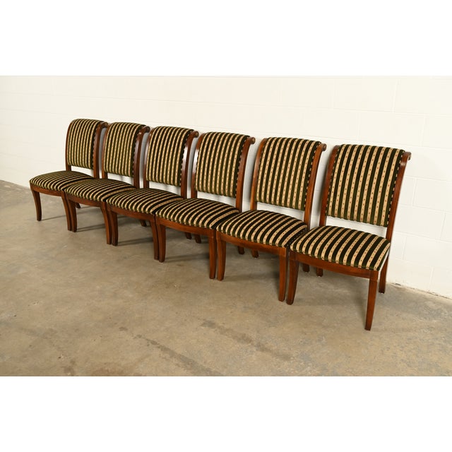 Henredon French Empire Carved Mahogany Dining Chairs, Set of Six For Sale - Image 14 of 14