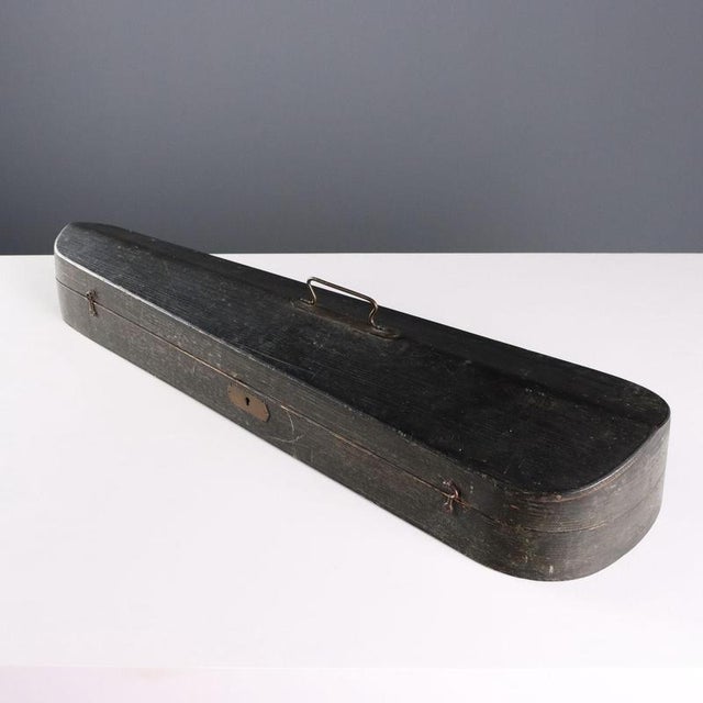 Antique Violin with Wooden Case For Sale - Image 9 of 10