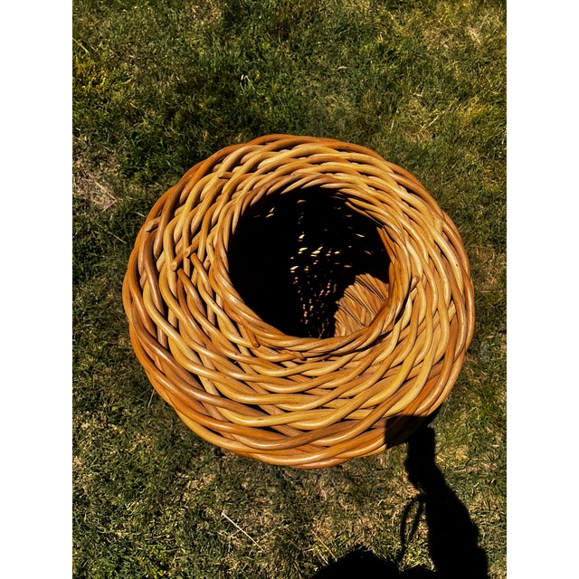 Late 20th Century Late 20th Century Ateliers Handwoven Willow Vessel Sculpture For Sale - Image 5 of 12