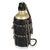 Contemporary Gold Metal Water Bottle & Black Quilted Lambskin Holder For Sale - Image 3 of 7