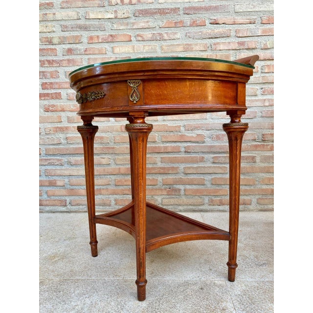 Wood Pair of Empire Style Mahogany Wood Nightstands, 1930s For Sale - Image 7 of 18
