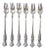 Vintage Silverplate Cocktail Forks Grape Pattern - Set of 6 For Sale