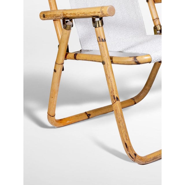 Folding Bamboo Chair, Italy, 1960s For Sale - Image 4 of 5