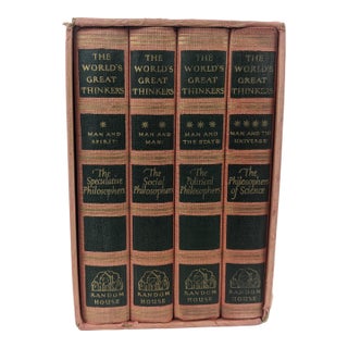 Vintage 1947 Random House “The World’s Great Thinkers” 4-Volume Boxed Set For Sale