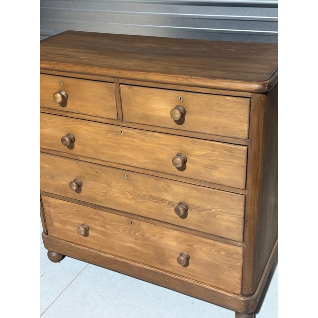 Late 19th Century Antique Pine Two Over Three Drawers - Chest of Drawers From England For Sale - Image 5 of 18