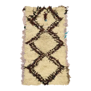 Vintage Berber Moroccan Boucherouite Rug - 02'09 X 04'09