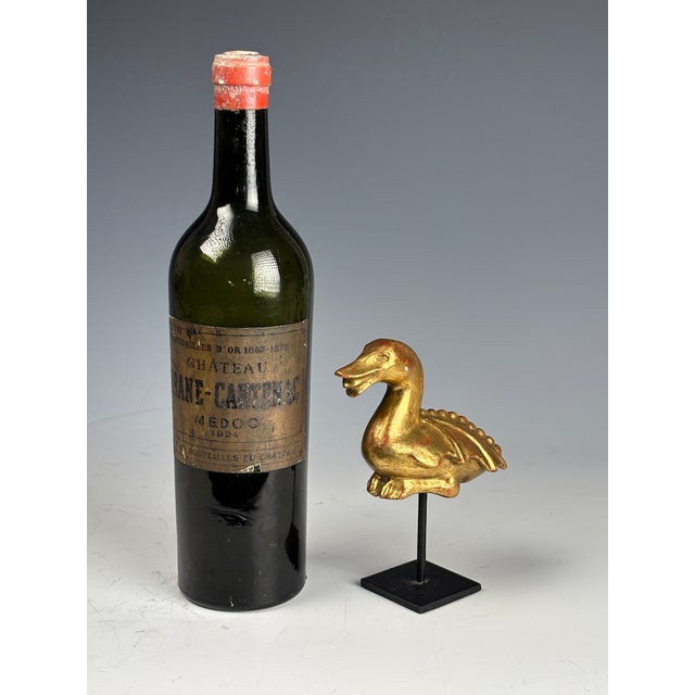 Antique Folk Art Giltwood Mythical Duck Sculpture, 1850 For Sale - Image 11 of 12