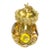Etruscan Revival Mid 20th Century Etruscan Revival 18k Gold Citrine Charm Pendant For Sale - Image 3 of 10