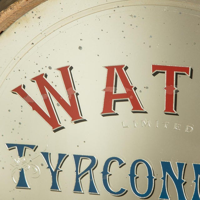20th Century Barrel Framed Watts Tyrconnell Whisky Advertising Mirror, 1900s For Sale - Image 13 of 16