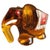 Vintage Amber Glass Decorative Elephant Pipe Holder from Moser Royo, 1930s For Sale - Image 4 of 8