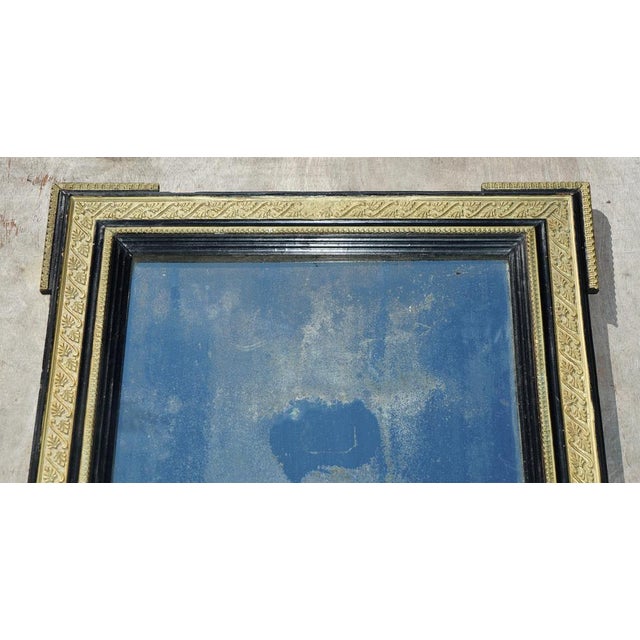 Italian Foxed Glass Mirror with Gilt Frame, 1840s For Sale - Image 6 of 18