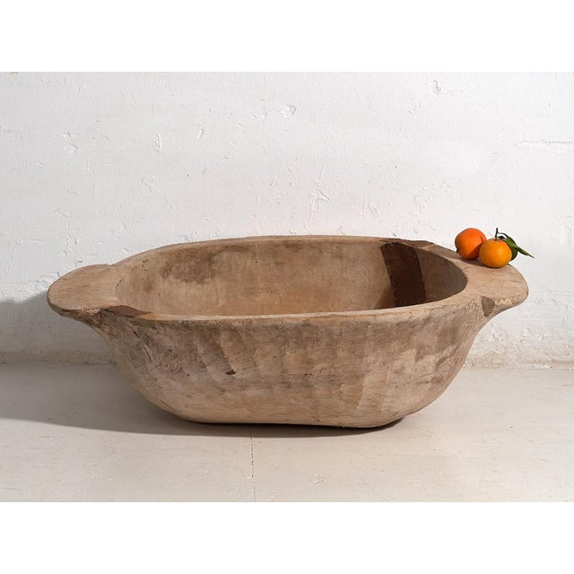 Wood Large Antique Wood Bowl, 1900 For Sale - Image 7 of 10