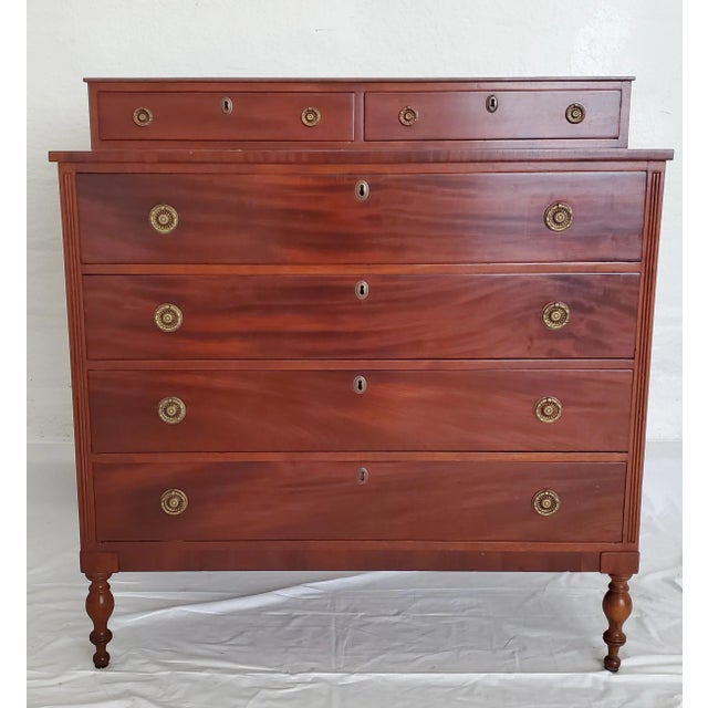 Sheraton Chest With Handkerchief Drawers For Sale In Boston - Image 6 of 6